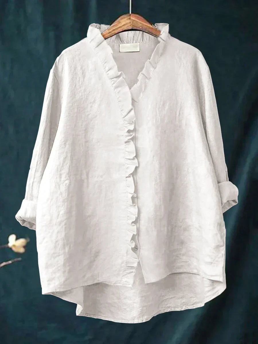 Eliza | Casual Ruffle V-Neck Blouse