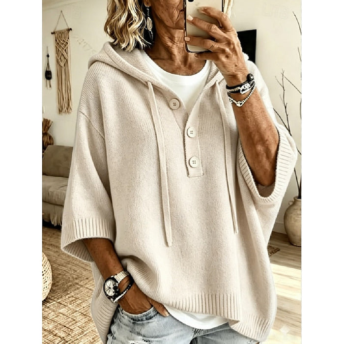 Brooklyn | Luzny Sweter z Kapturem