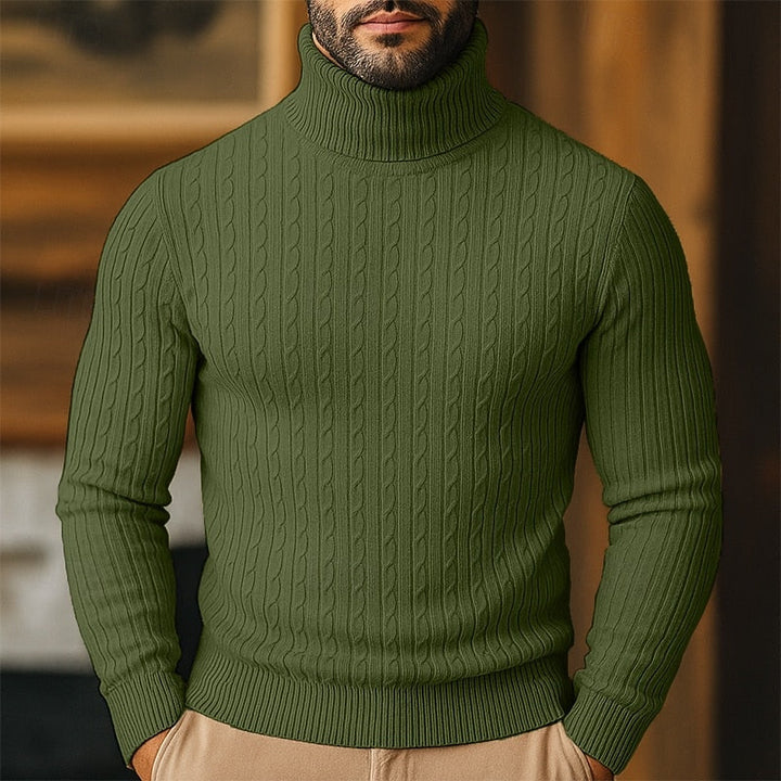 Rupert | Sweter z golfem w sploty