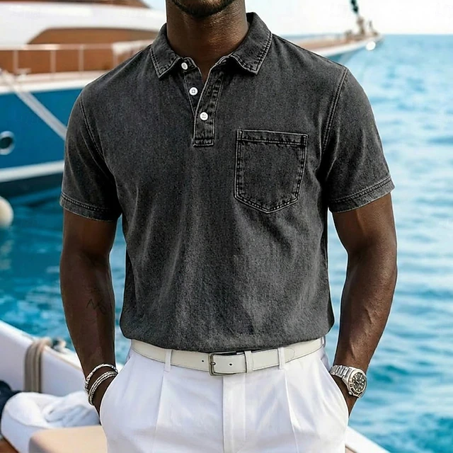 Vincent | Koszulka polo z vintage-washed