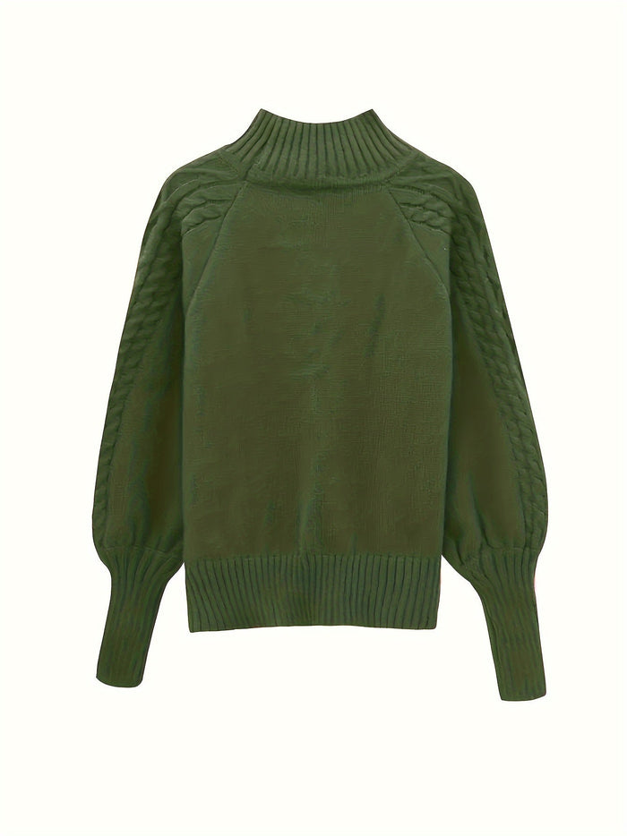 Eloise | Sweter z teksturowanym półkołnierzem