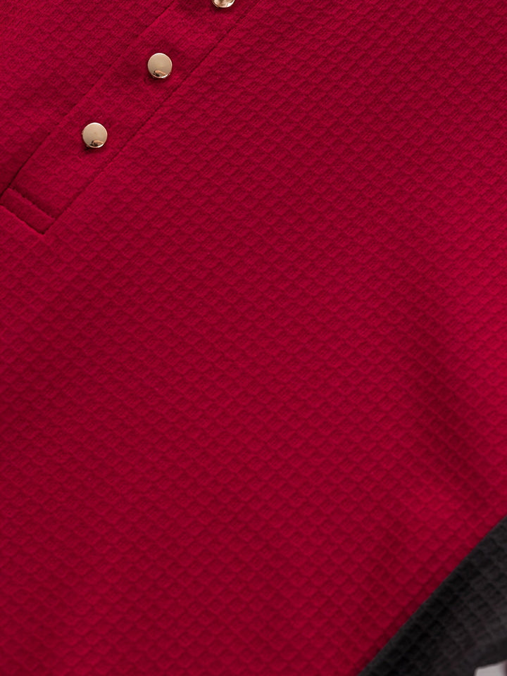 Curtis | Teksturowany longsleeve Henley