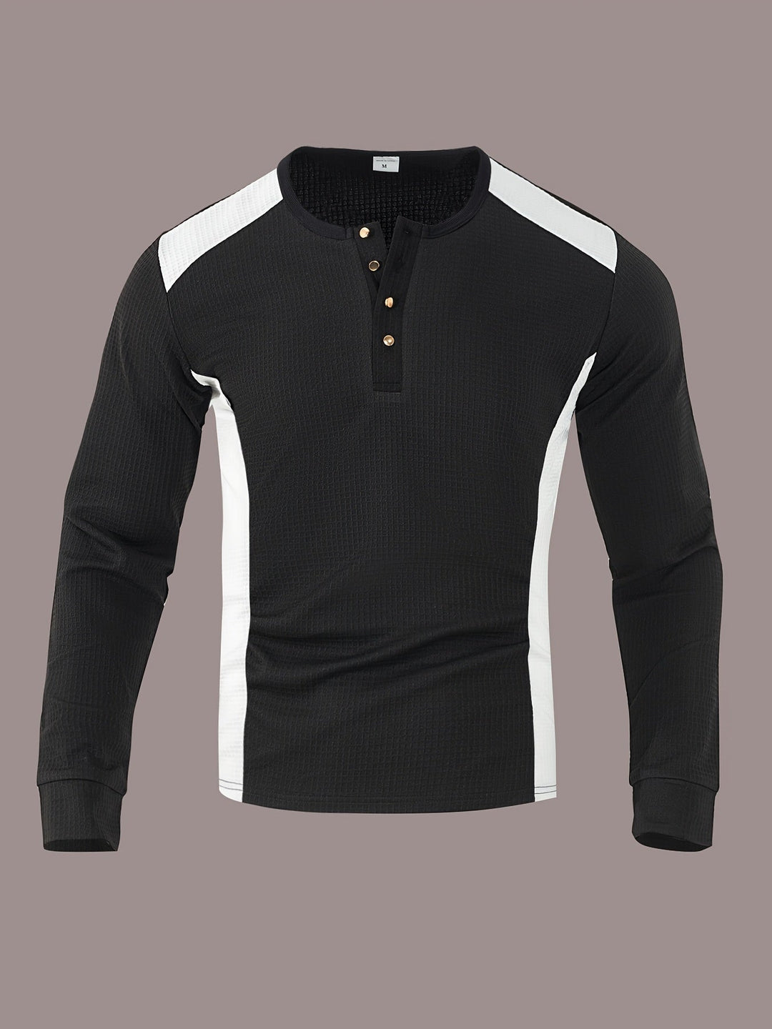 Curtis | Teksturowany longsleeve Henley