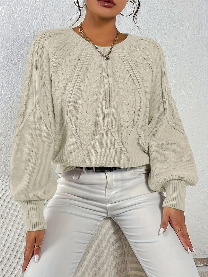 Eleanor | Luźny sweter w warkocze