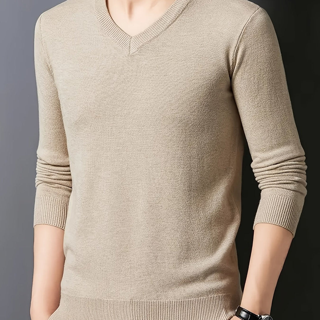 Ellis | Elegancki Sweter z Dekoltem w Serek