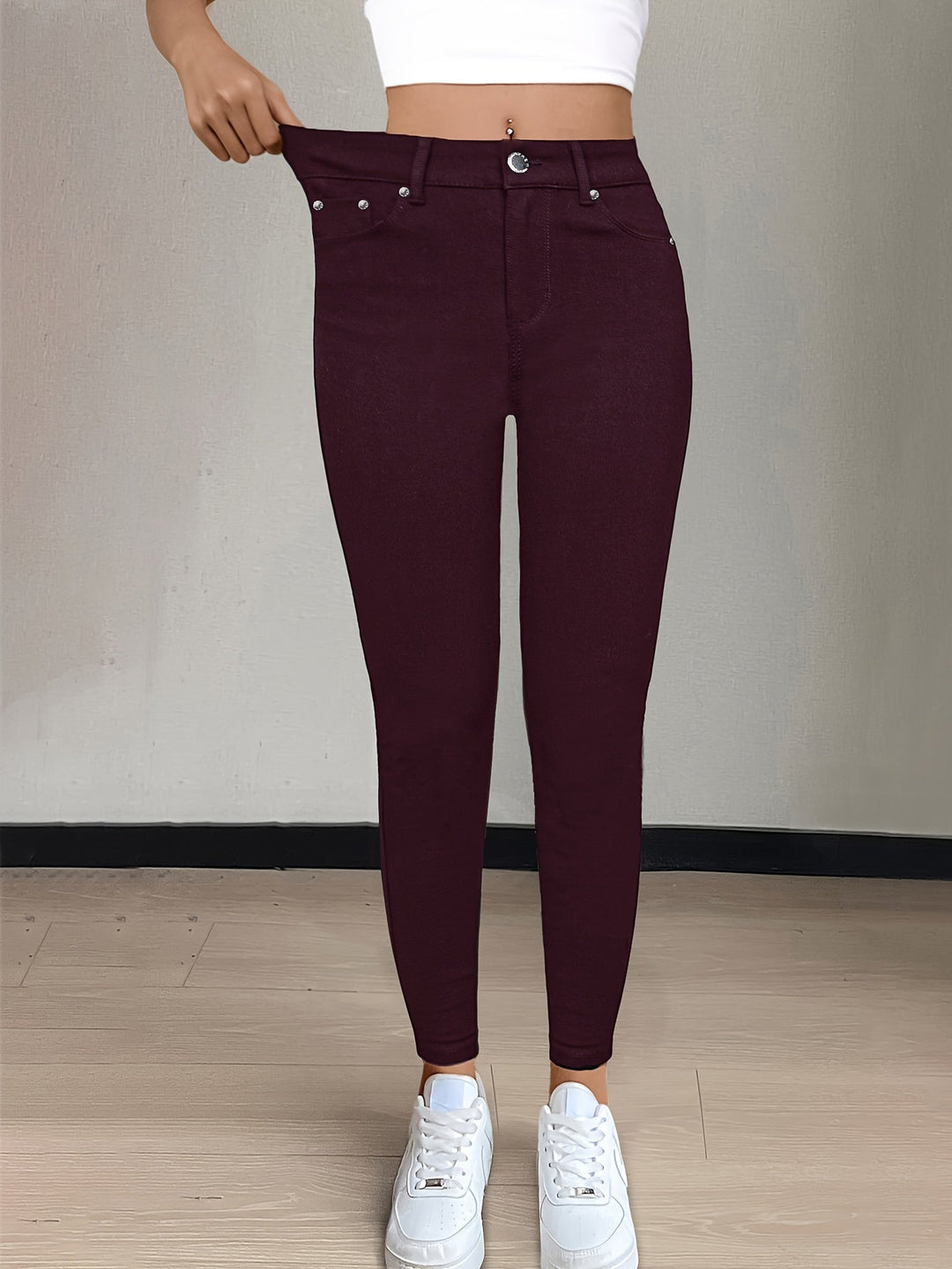 Sylvie | Jeansy Skinny z Wysokim Stanem