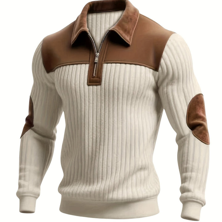 Roland | Pullover z Kwartowym Zipperem w Dwu Tonach