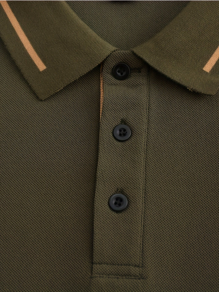 Dalton | Elegancka Koszula Polo z Długim Rękawem