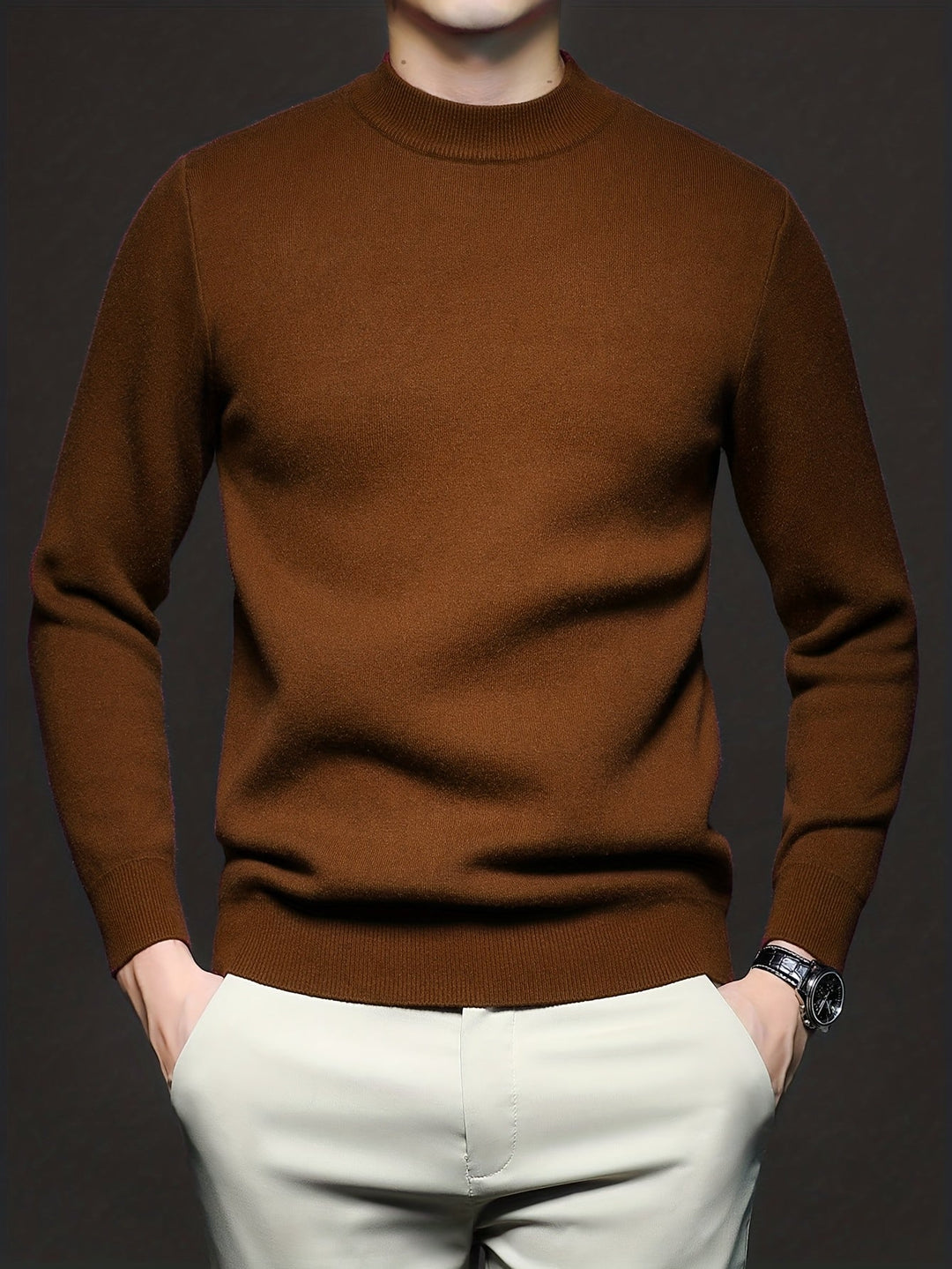 Everett | Elegancki Sweter z Wysokim Kołnierzem