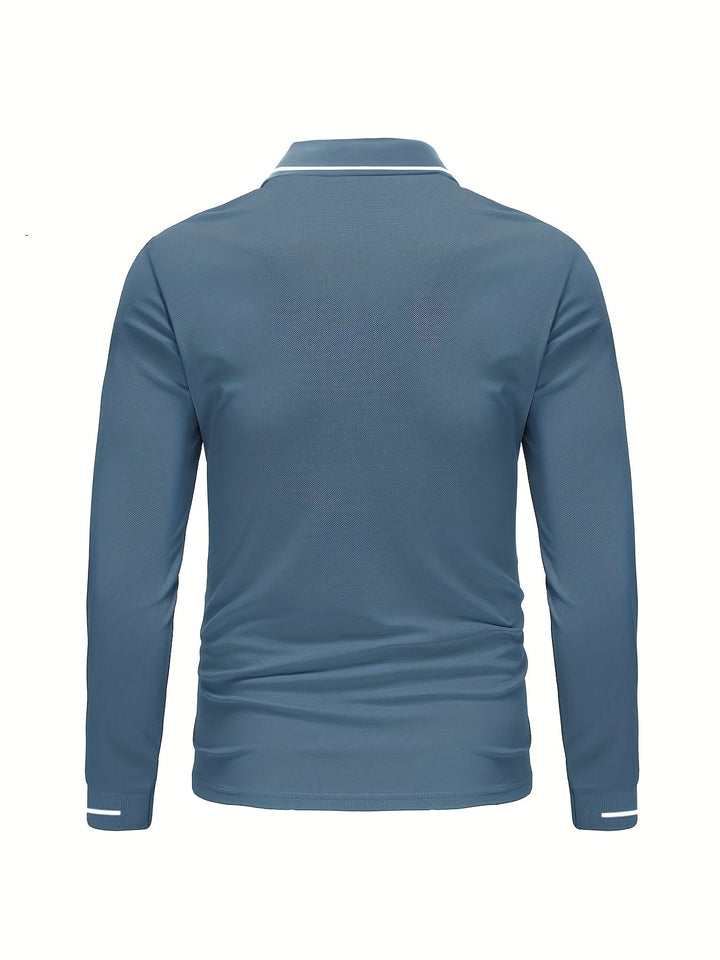 Dalton | Elegancka Koszula Polo z Długim Rękawem