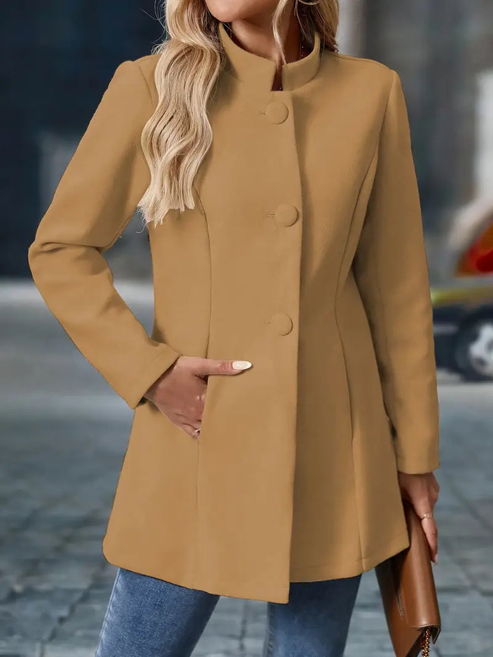 Juliette | Elegancki płaszcz z kołnierzem typu stand-collar