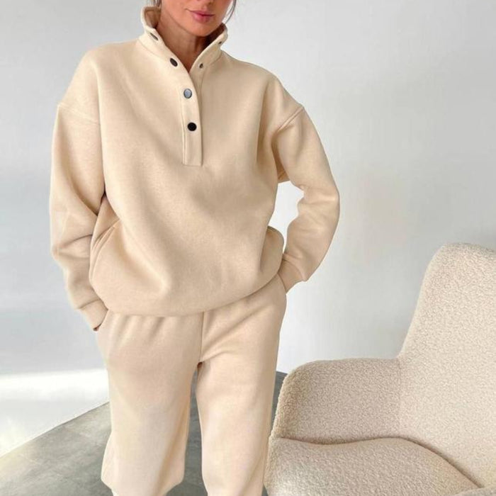 Pola | Polarowy komplet oversize: bluza ze stójką i joggery