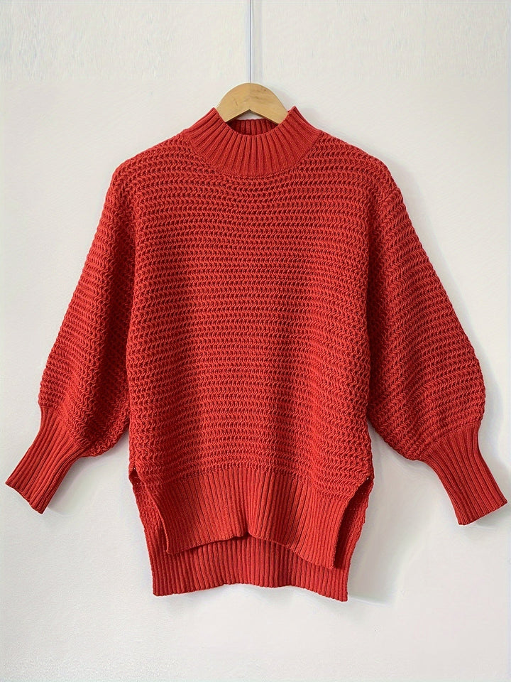 Evangeline | Teksturowany sweter o kroju high-low