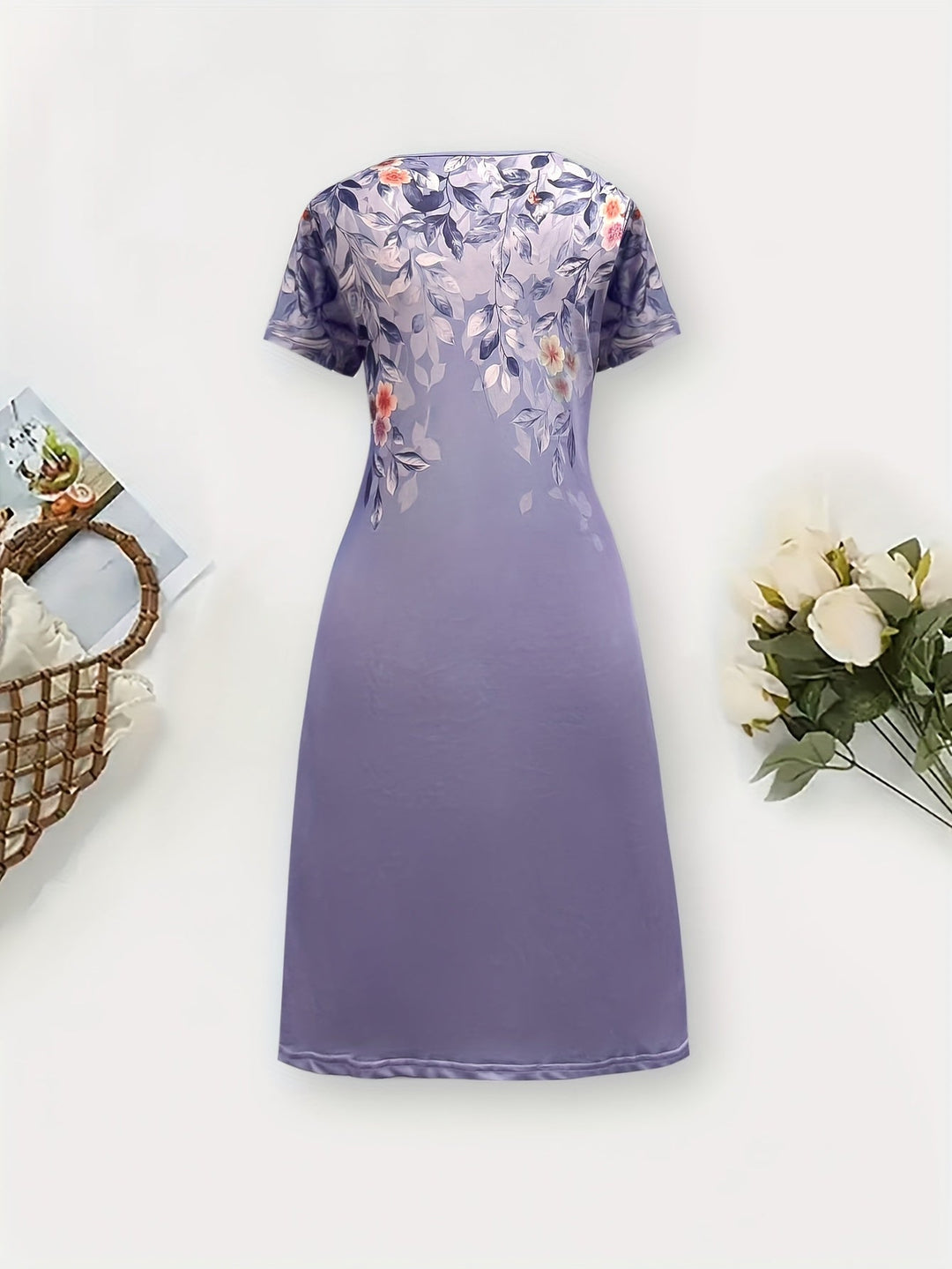 Marjorie | Elegancka Kwiatowa Sukienka A-Linie