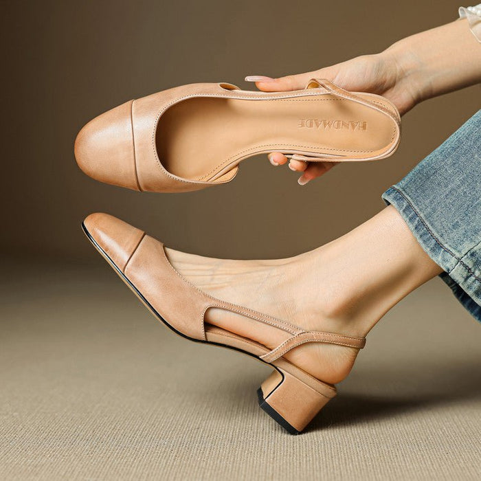 Damskie Czółenka Slingback z Migdałowym Noskiem