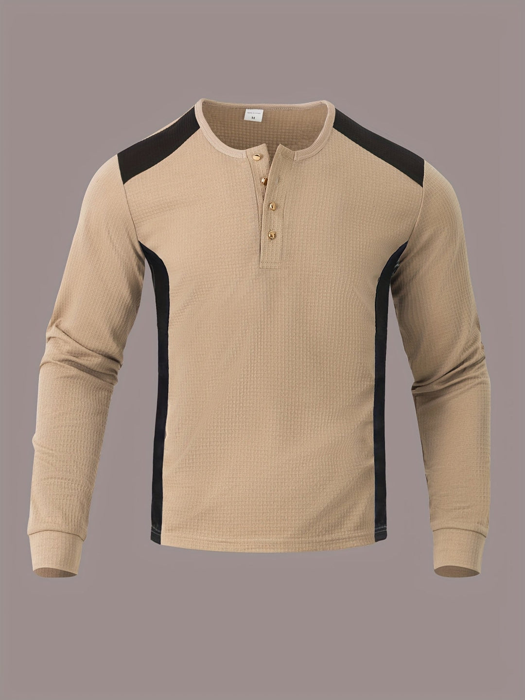 Curtis | Teksturowany longsleeve Henley