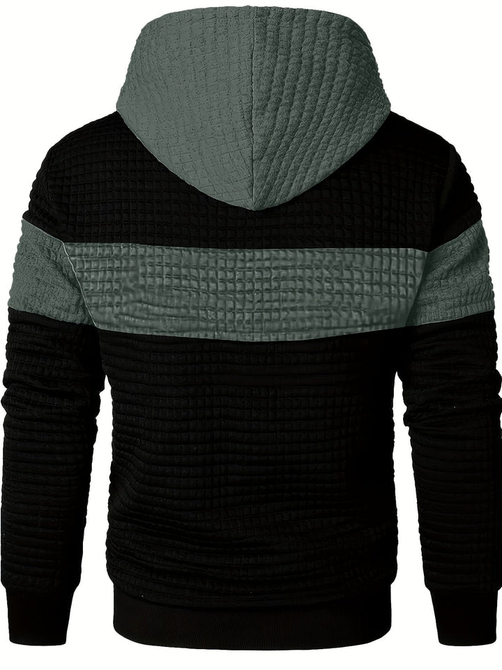 Hayes | Teksturowana bluza z kapturem w kolorze blokowym