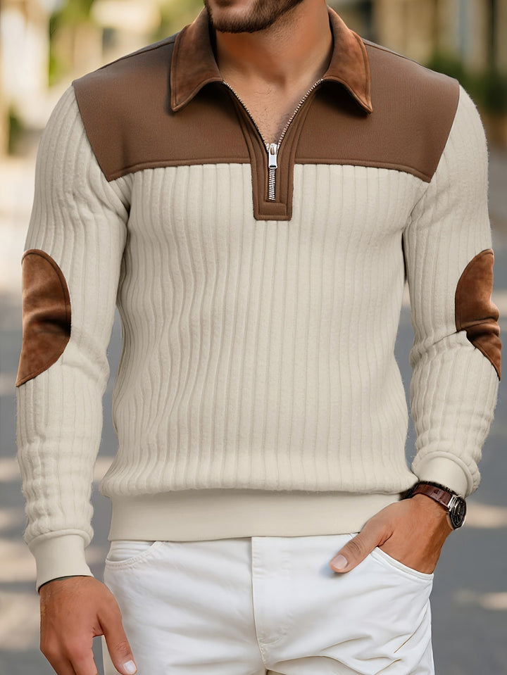 Roland | Pullover z Kwartowym Zipperem w Dwu Tonach