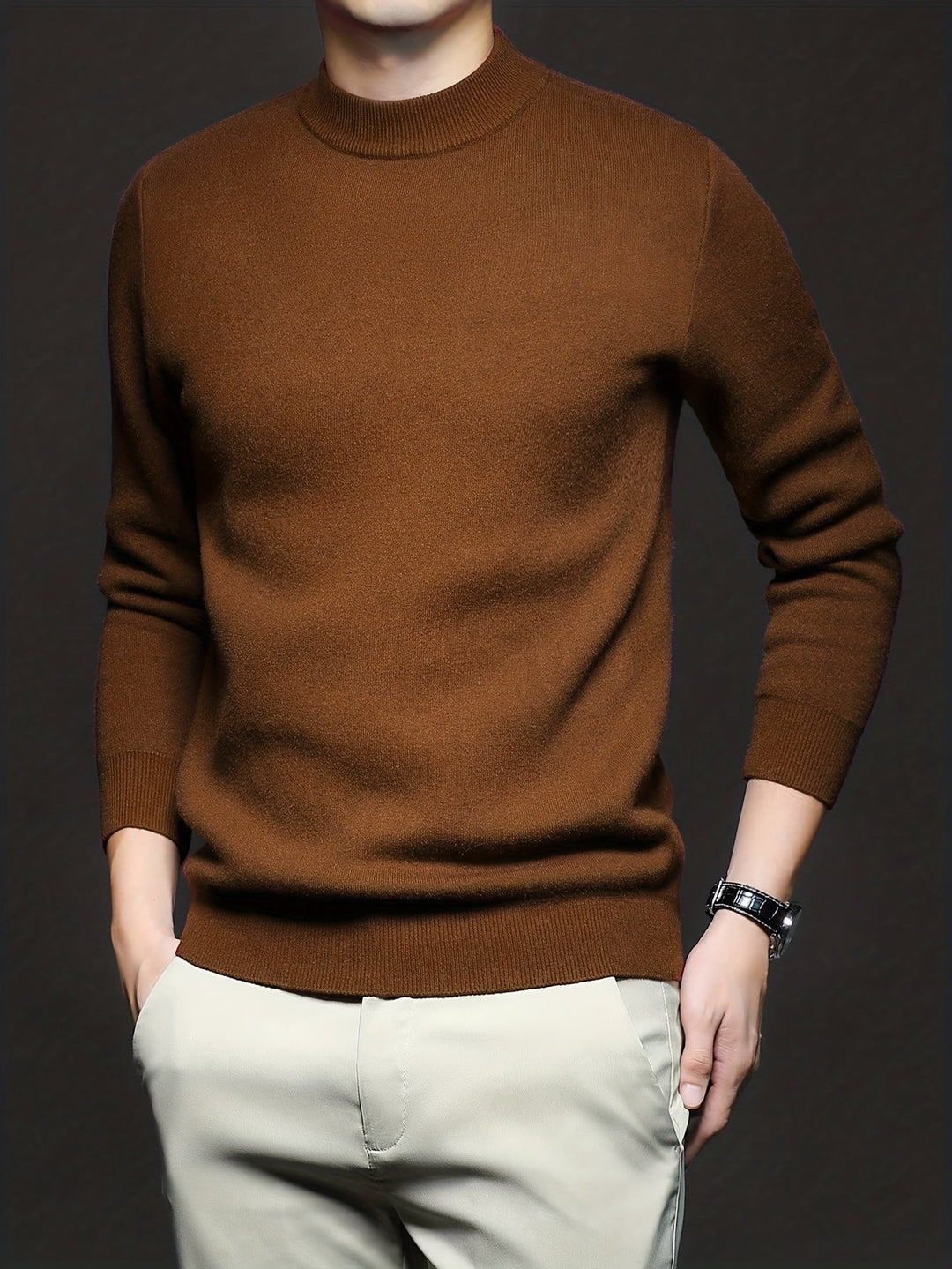 Everett | Elegancki Sweter z Wysokim Kołnierzem