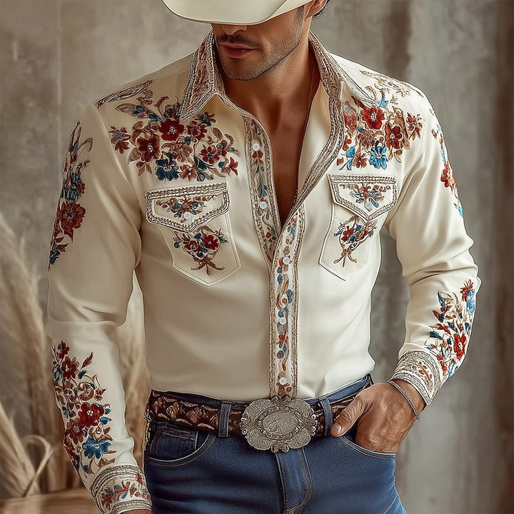 Austin | Haftowana koszula w stylu western