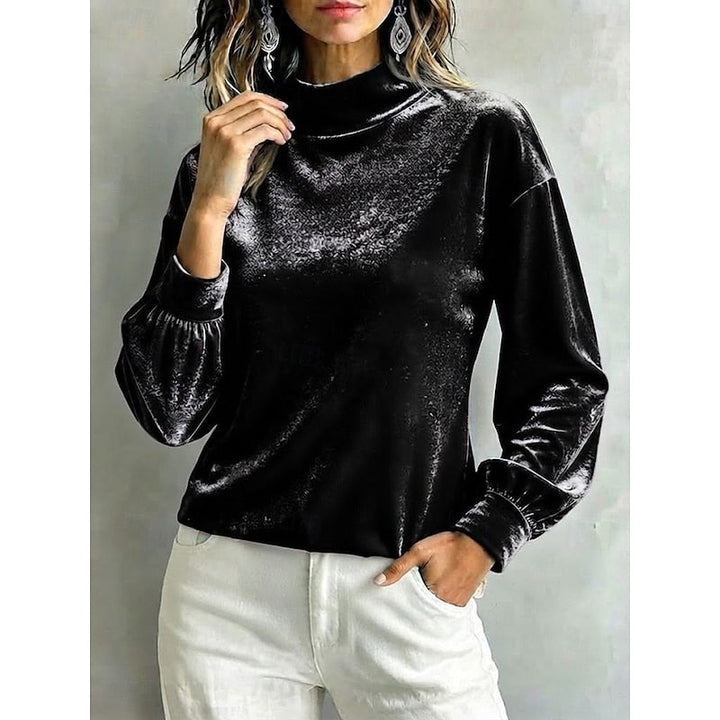 Clarice | Elegancka Bluzka z Mock Neck