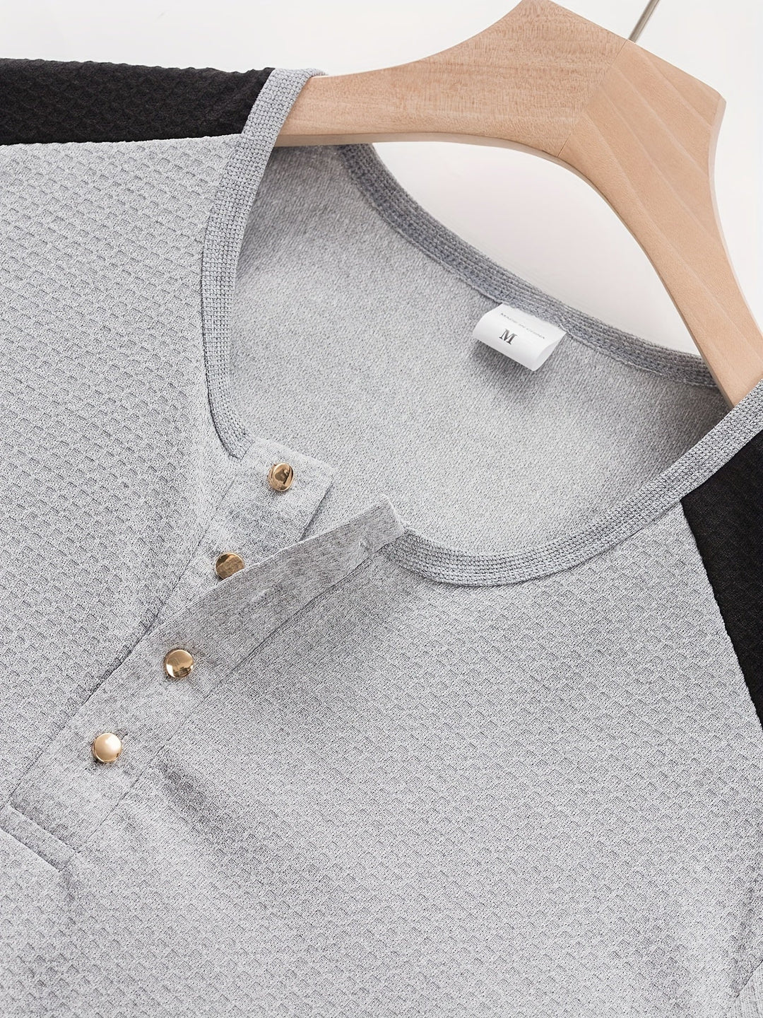 Curtis | Teksturowany longsleeve Henley