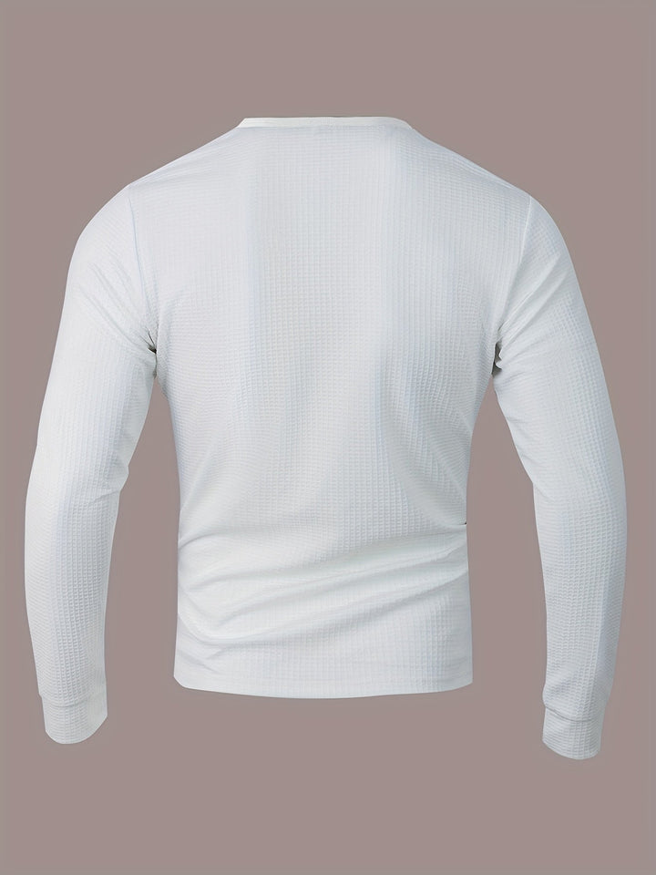 Curtis | Teksturowany longsleeve Henley