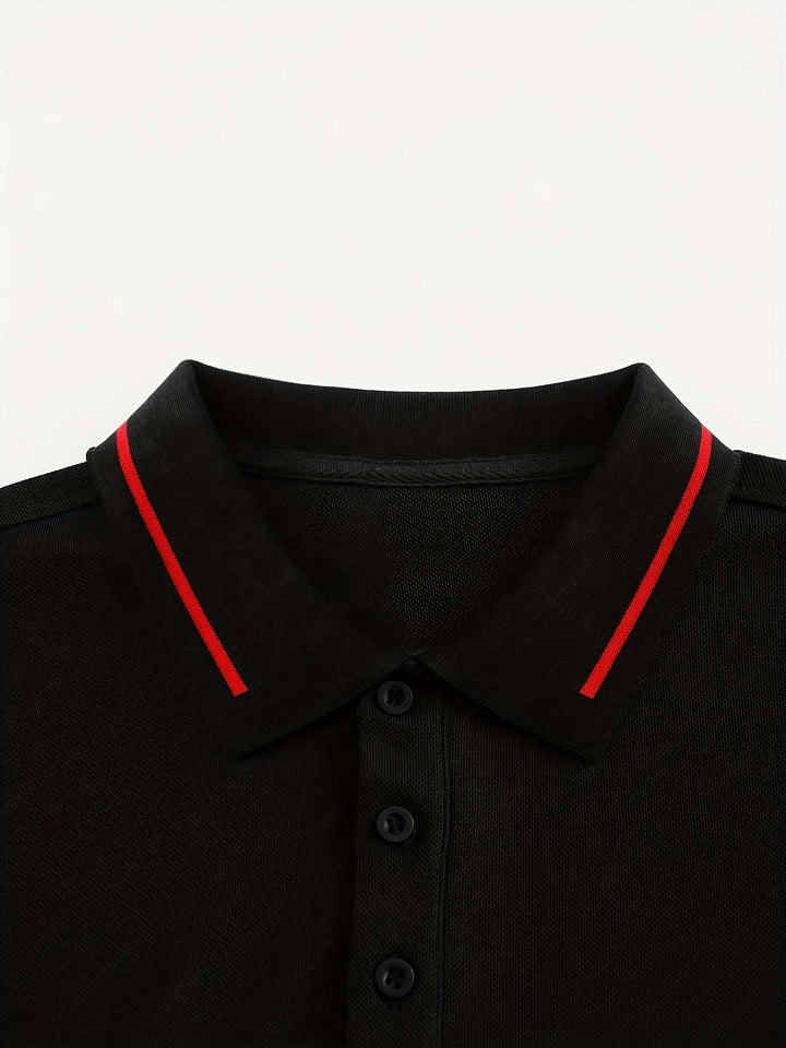Dalton | Elegancka Koszula Polo z Długim Rękawem