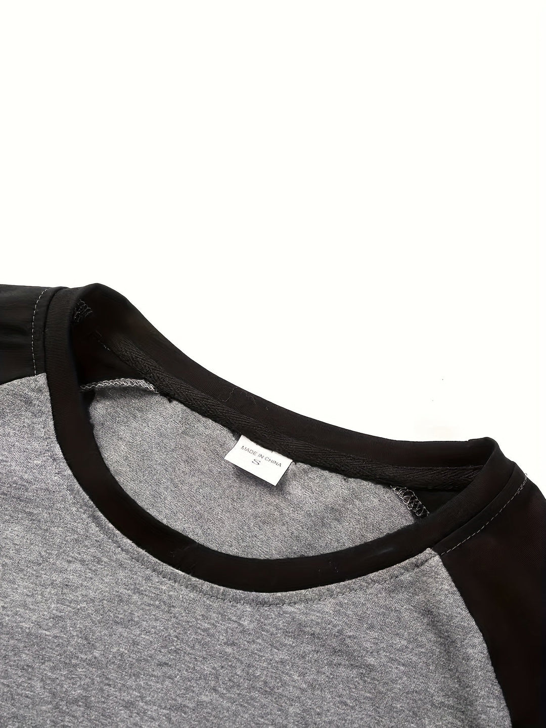 Trevor | Dwukolorowy T-shirt z Długim Rękawem