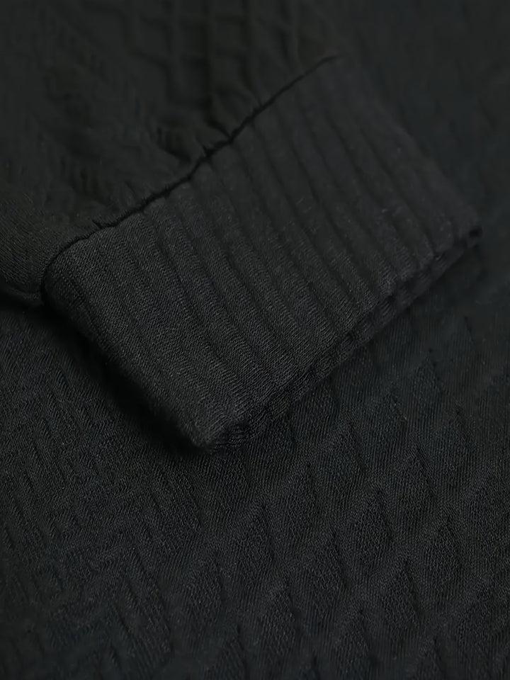 Ronan | Sweter Henley z Stojącym Kołnierzem i Guzikami