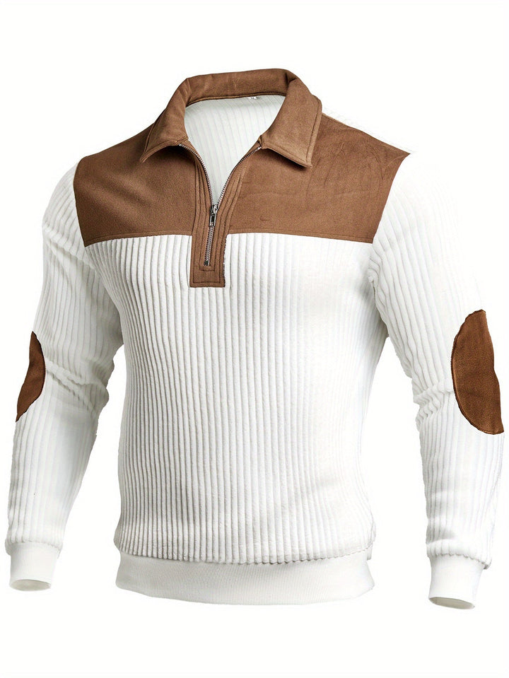 Roland | Pullover z Kwartowym Zipperem w Dwu Tonach