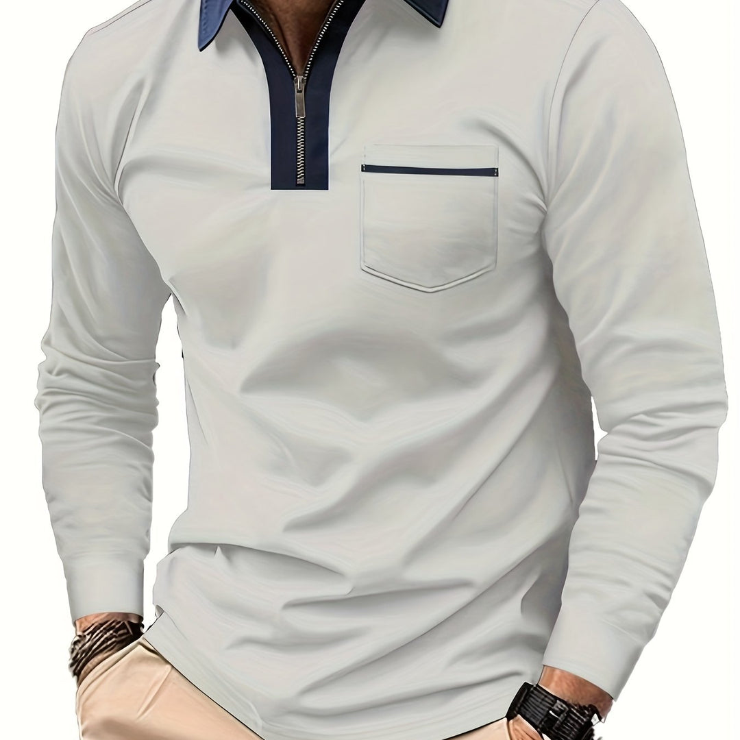 Curtis | Elegancka koszulka polo z zamkiem przy kołnierzu
