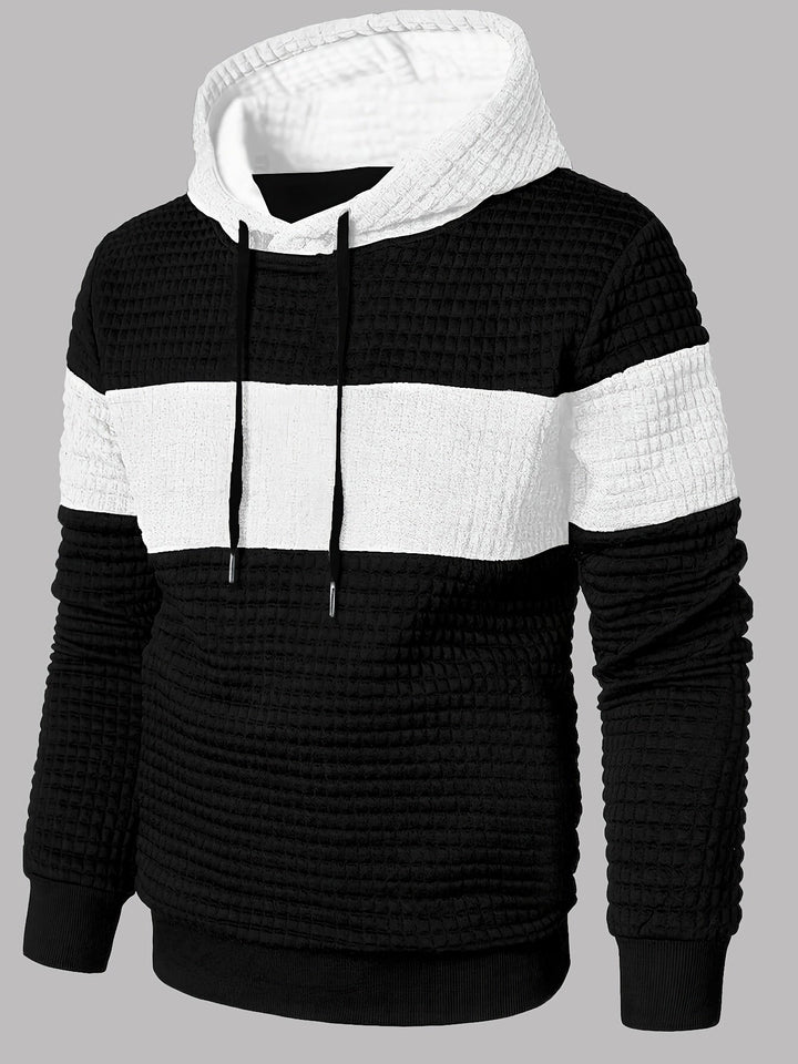 Hayes | Teksturowana bluza z kapturem w kolorze blokowym