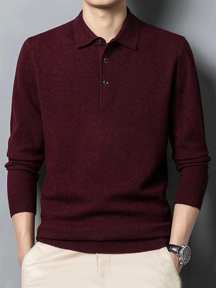 Sebastian | Elegancka Koszulka Polo z Kołnierzykiem