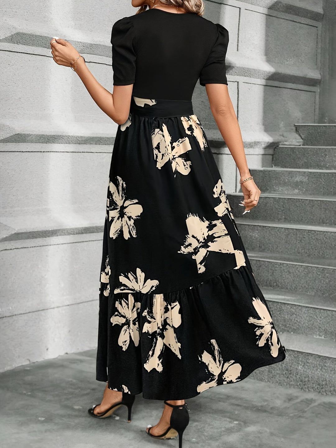 Felicity | Maxi Sukienka z Puff-Sleeve