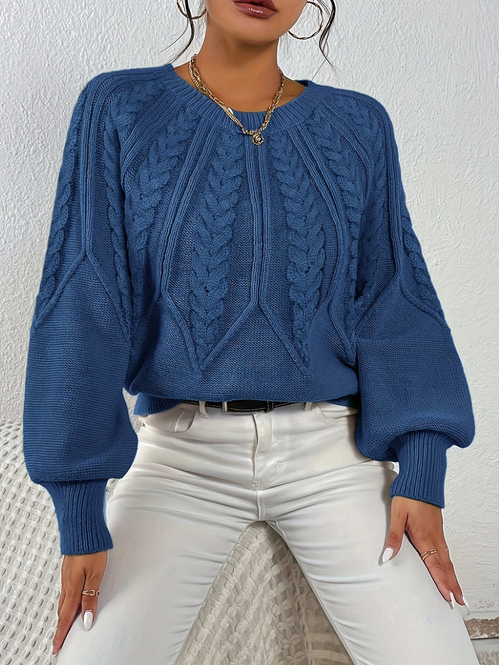 Eleanor | Luźny sweter w warkocze