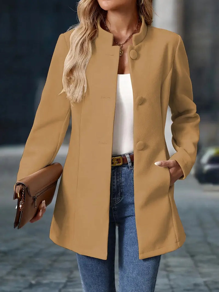 Juliette | Elegancki płaszcz z kołnierzem typu stand-collar
