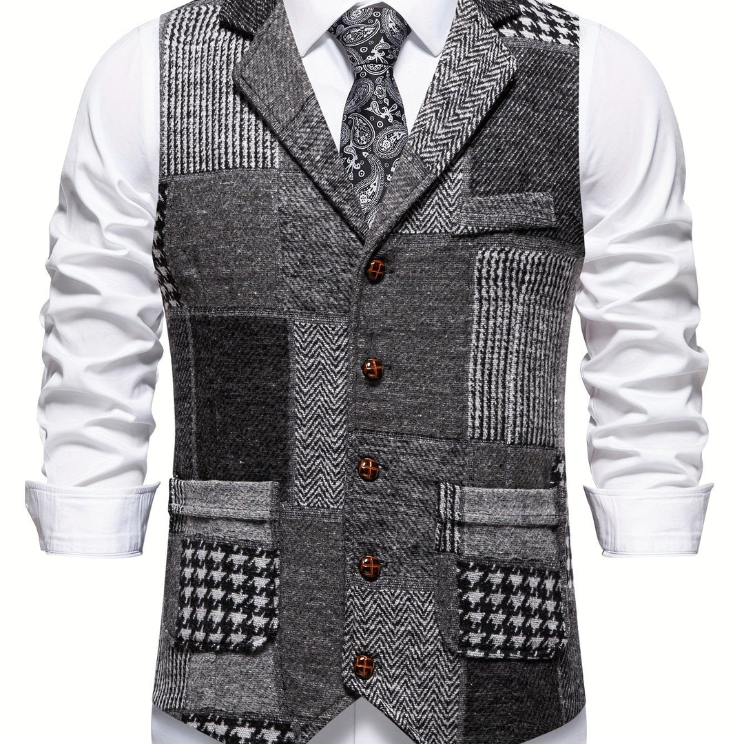 Tobias | Kamizelka w stylu patchwork