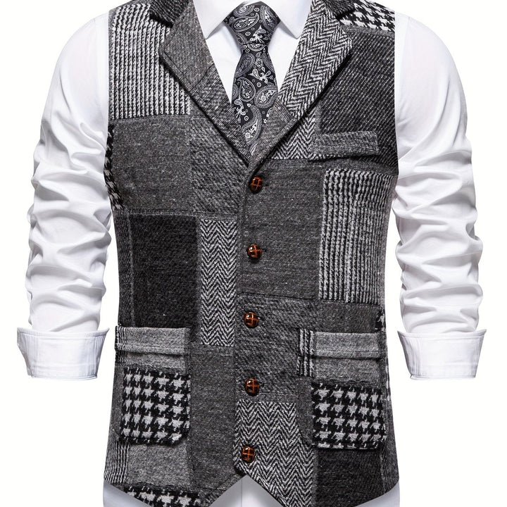 Tobias | Kamizelka w stylu patchwork