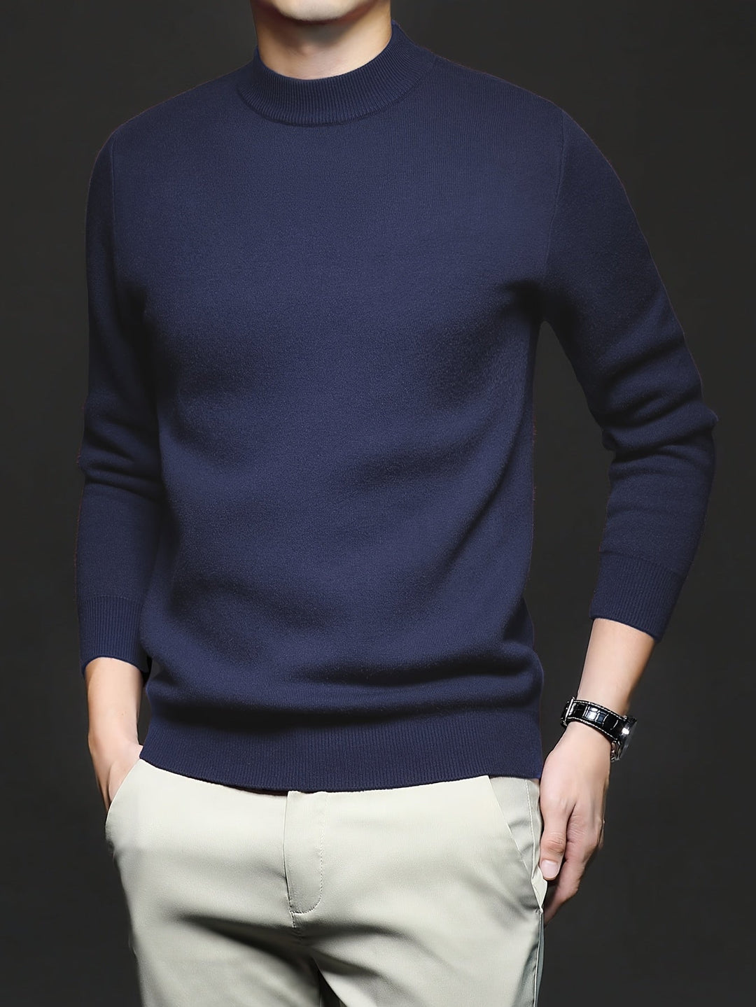 Everett | Elegancki Sweter z Wysokim Kołnierzem