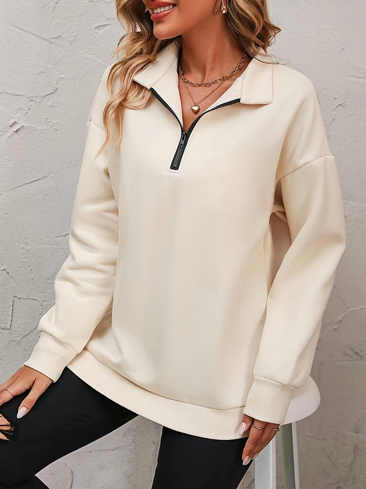 Gwyneth | Luźna bluza z pół-zamkiem