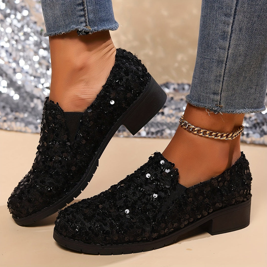 Bernadette | Błyszczące Mokasyny Slip-On