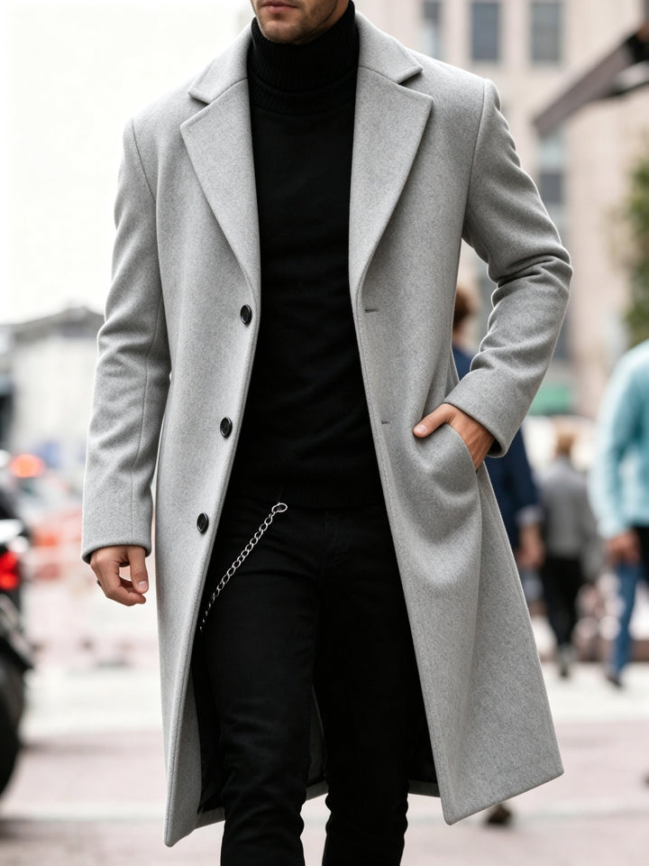 Chandler | Elegancki Długi Trencz
