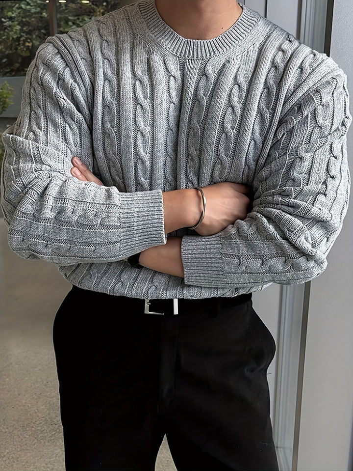 Preston | Sweter z skręconym splotem