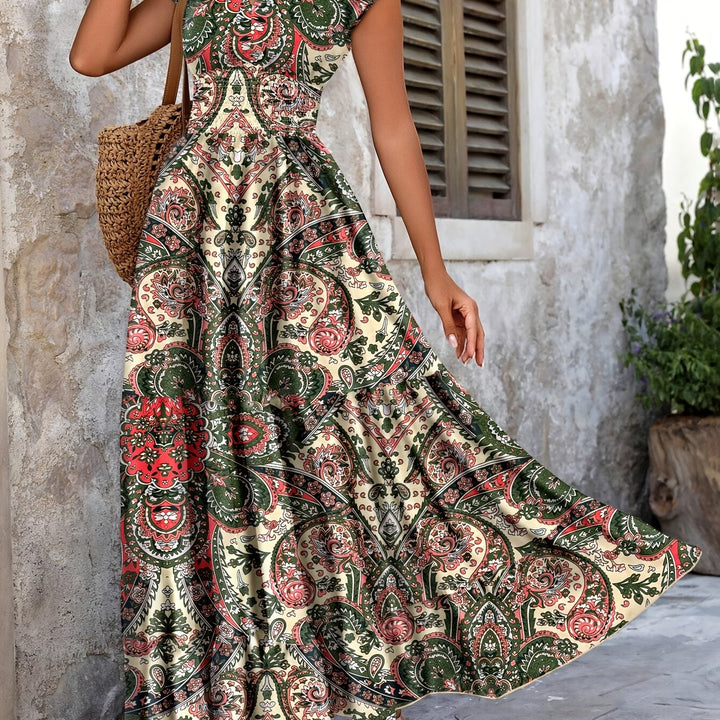 Roberta | Boho Sukienka Maxi w Wzór Paisley