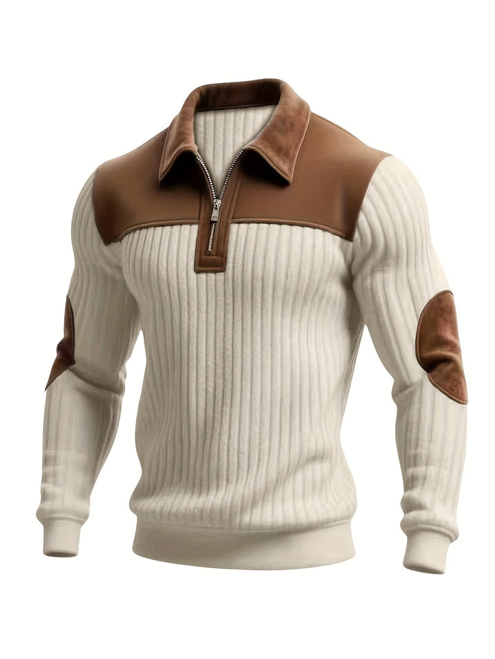 Roland | Pullover z Kwartowym Zipperem w Dwu Tonach