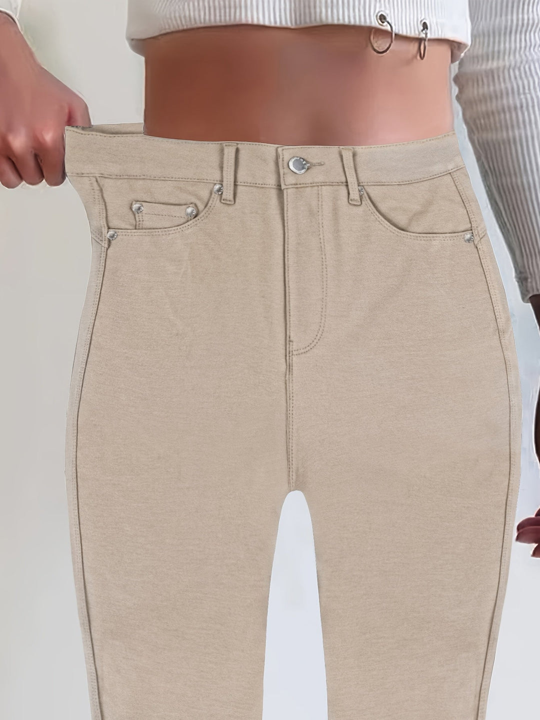 Joan | Jeansy Skinny z Wysokim Stanem