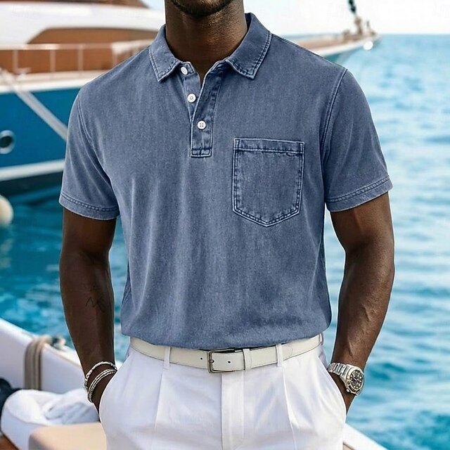 Vincent | Koszulka polo z vintage-washed