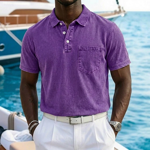 Vincent | Koszulka polo z vintage-washed