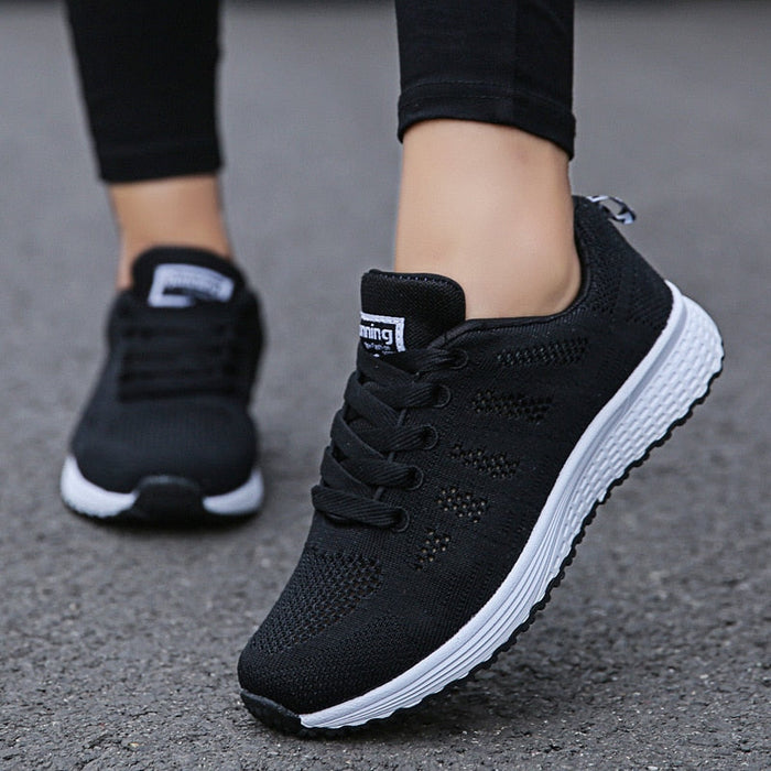 Damskie Sneakersy Ergonomiczne z Cholewką Siateczkową